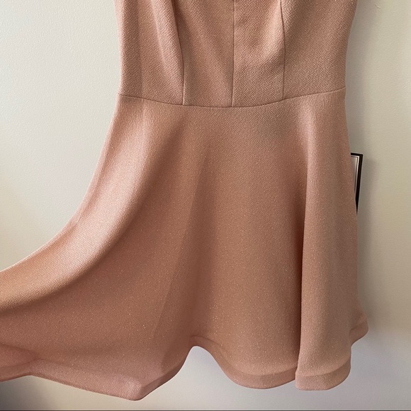 NWT B. DARLIN PINK SPARKLE SKATER DRESS - Picture 6 of 8